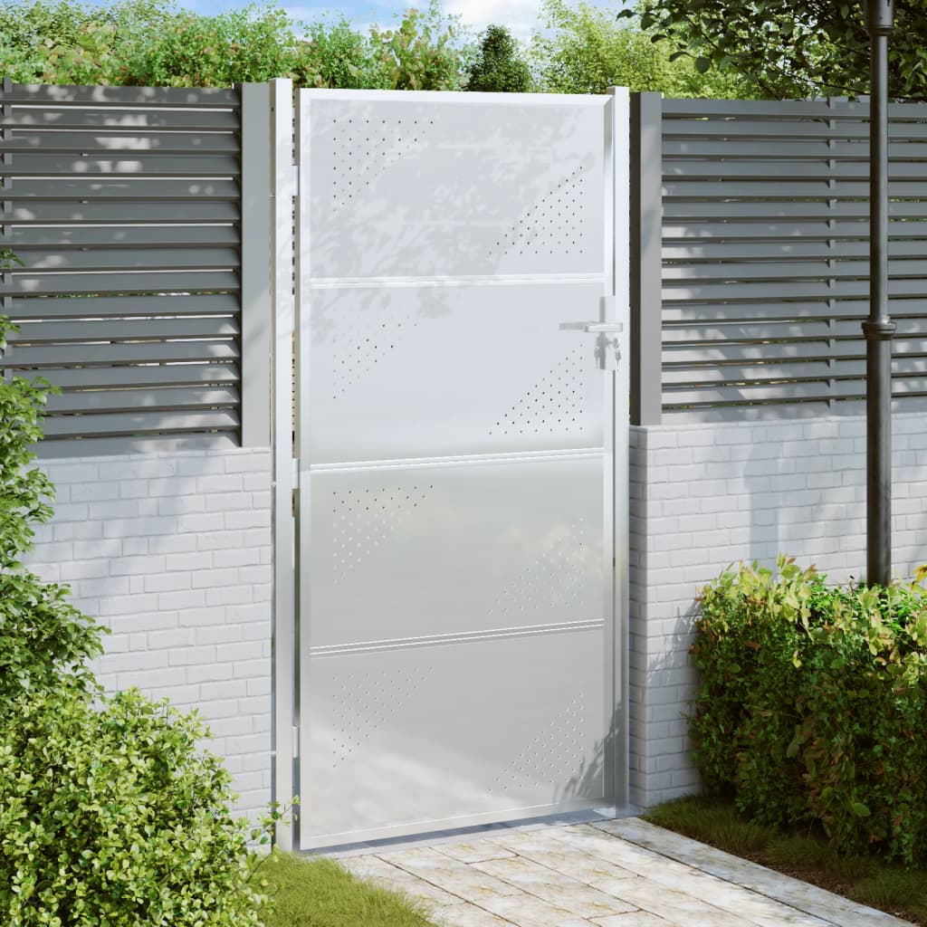 VidaXL Portail 100x180 cm en acier inoxydable