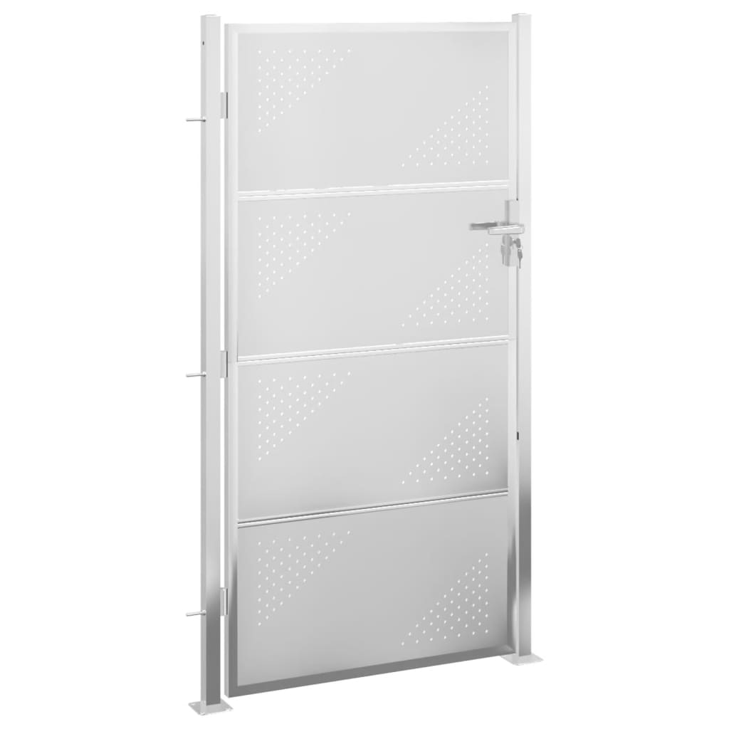 VidaXL Portail de jardin 100x200 cm en acier inoxydable