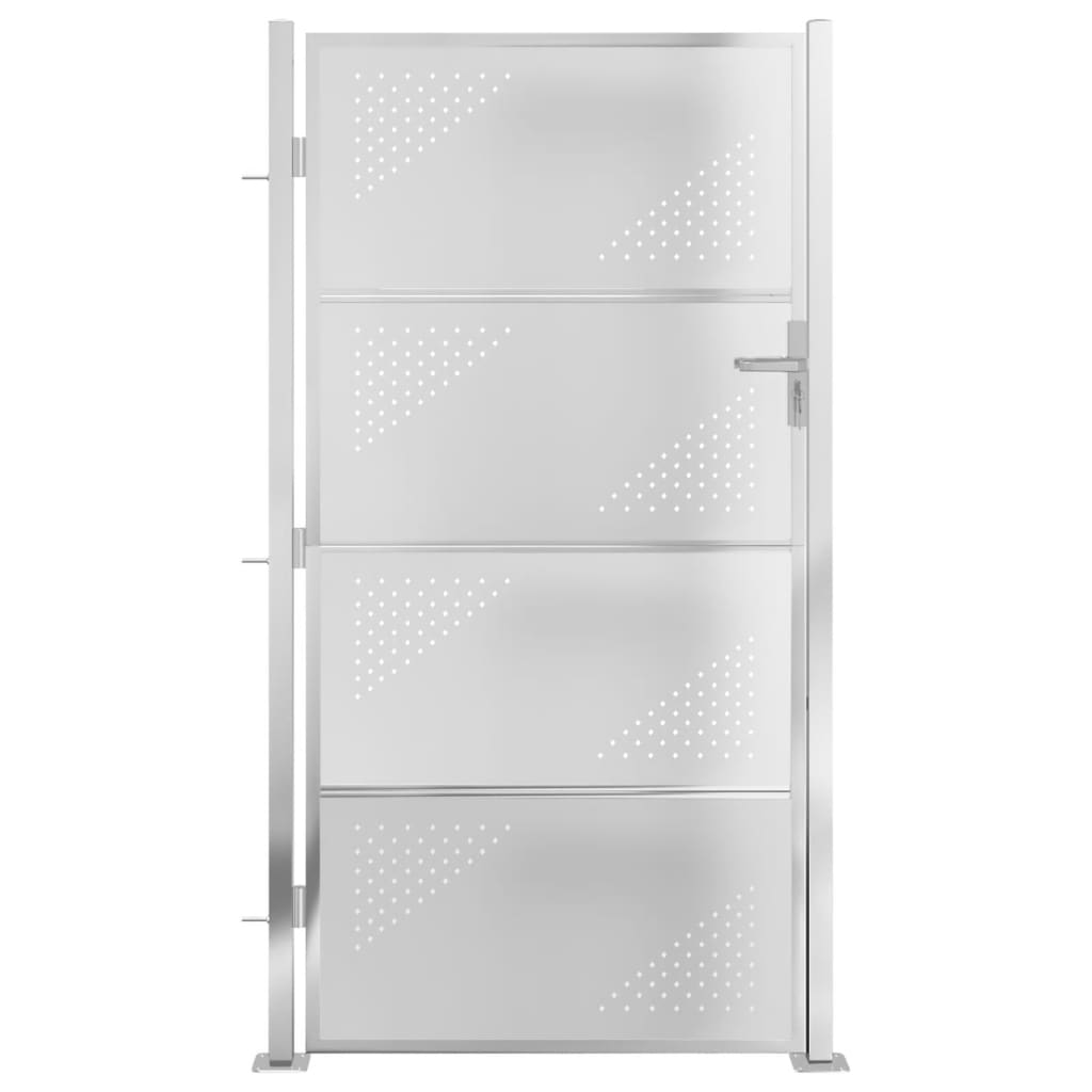 VidaXL Portail de jardin 100x200 cm en acier inoxydable