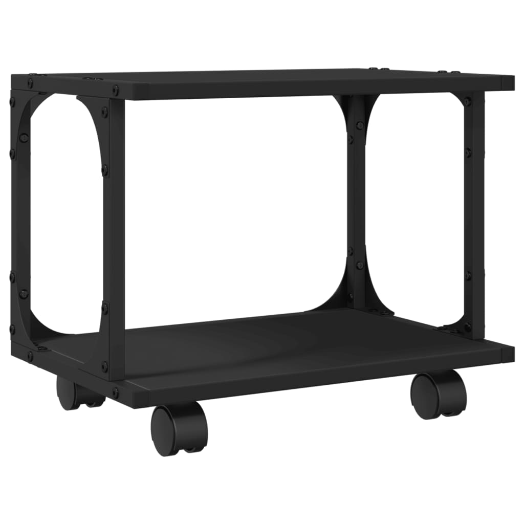 VidaXL Armoire d'imprimante 2 couches 41x28x33,5 cm bois traité noir