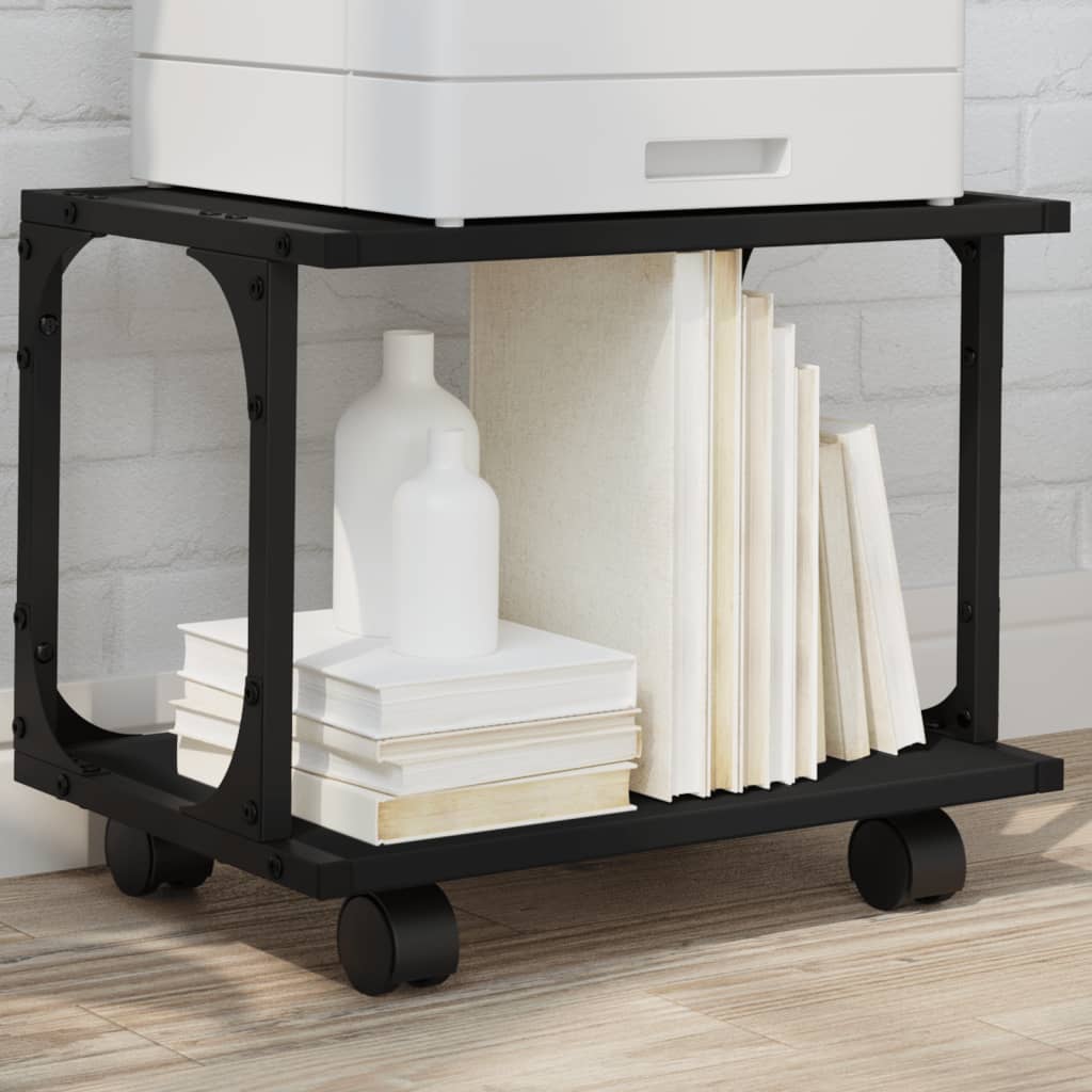 VidaXL Armoire d'imprimante 2 couches 41x28x33,5 cm bois traité noir