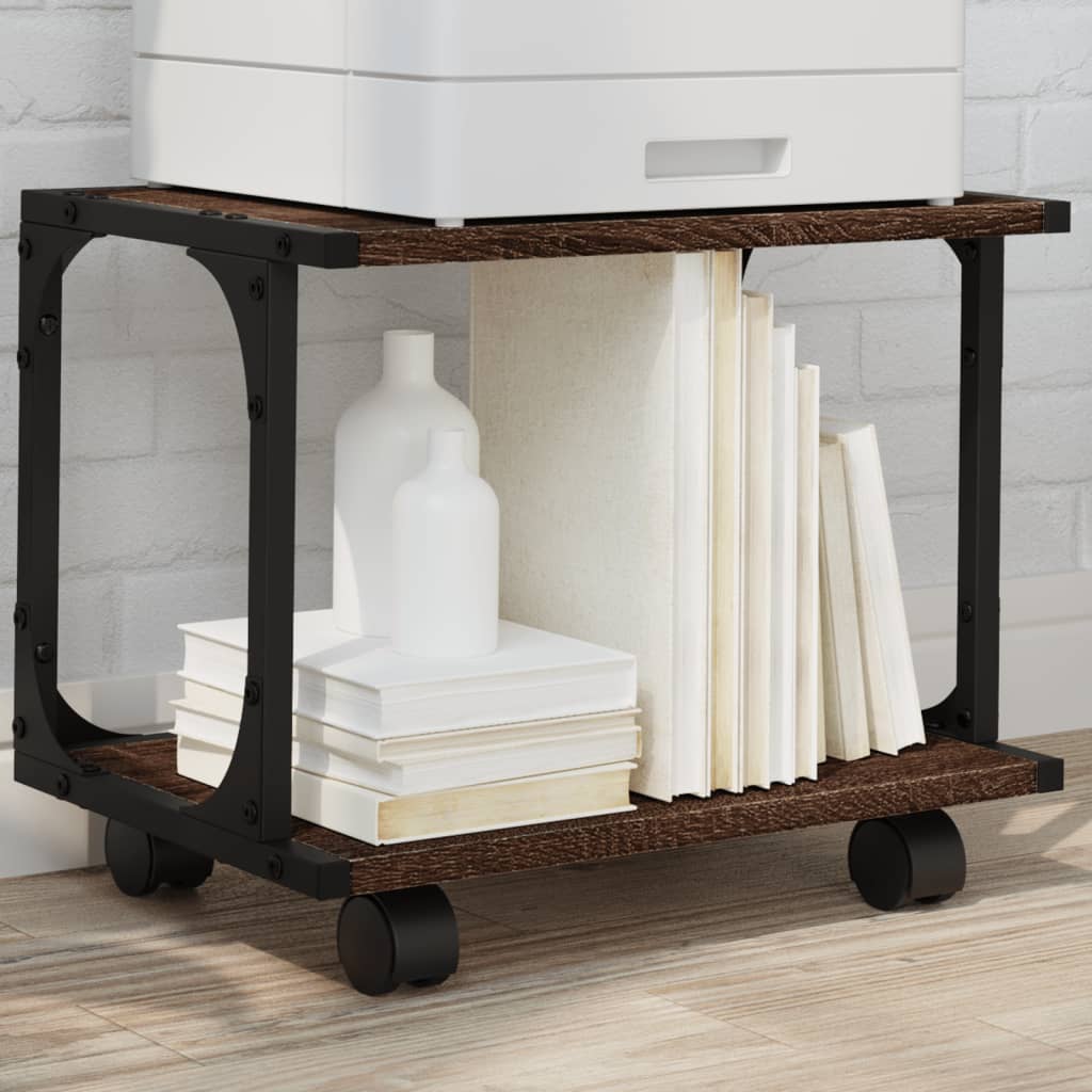 Vidaxx armoire pour imprimante 2 couches 41x28x33,5 cm bois d'ingénierie chêne brun