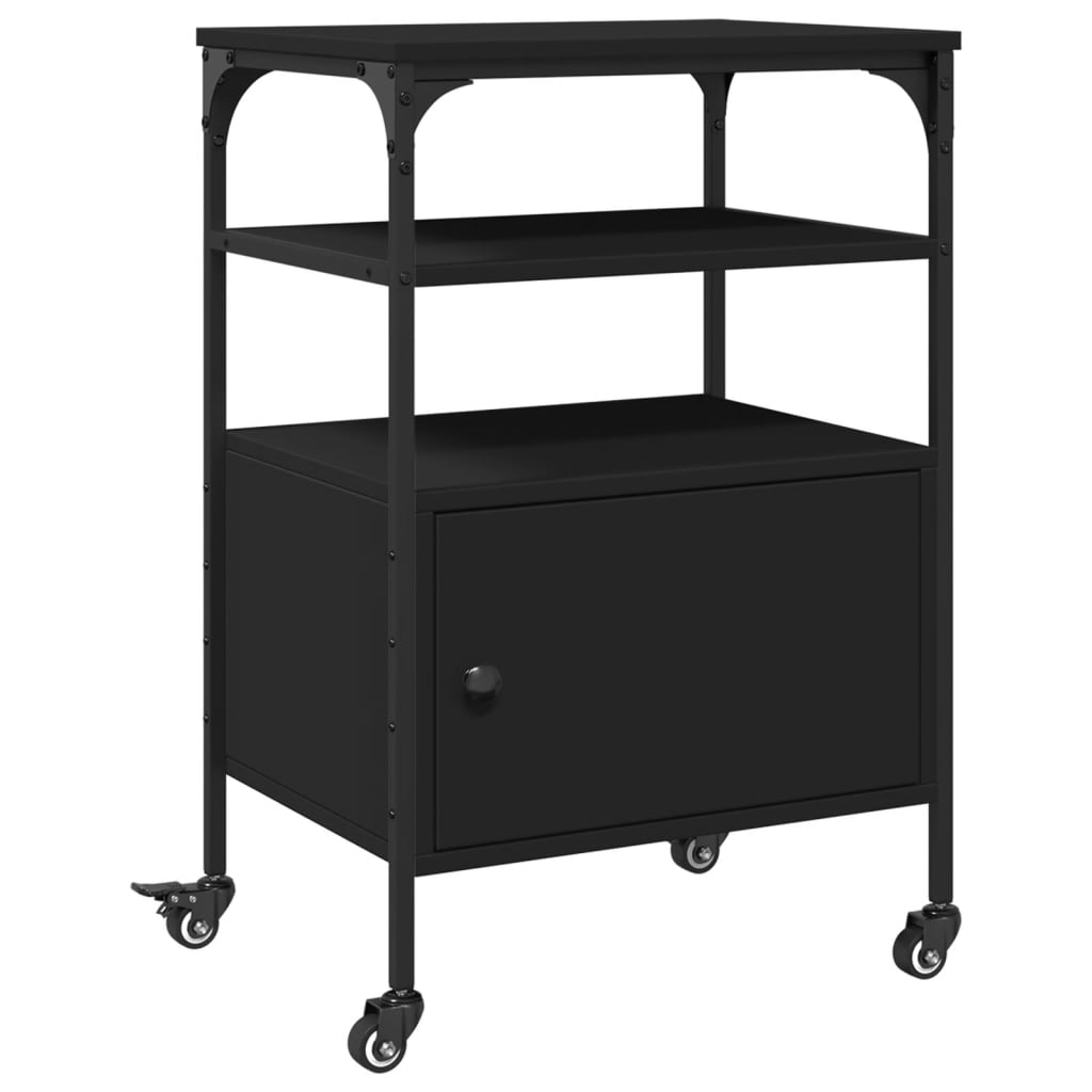 Vidaxx armoire d'imprimante 3 couches 50x40x76 cm bois traité noir