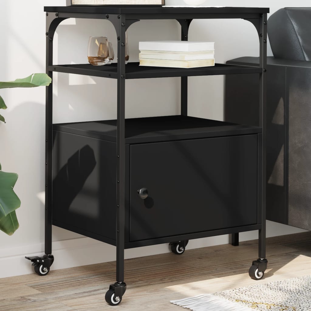 Vidaxx armoire d'imprimante 3 couches 50x40x76 cm bois traité noir