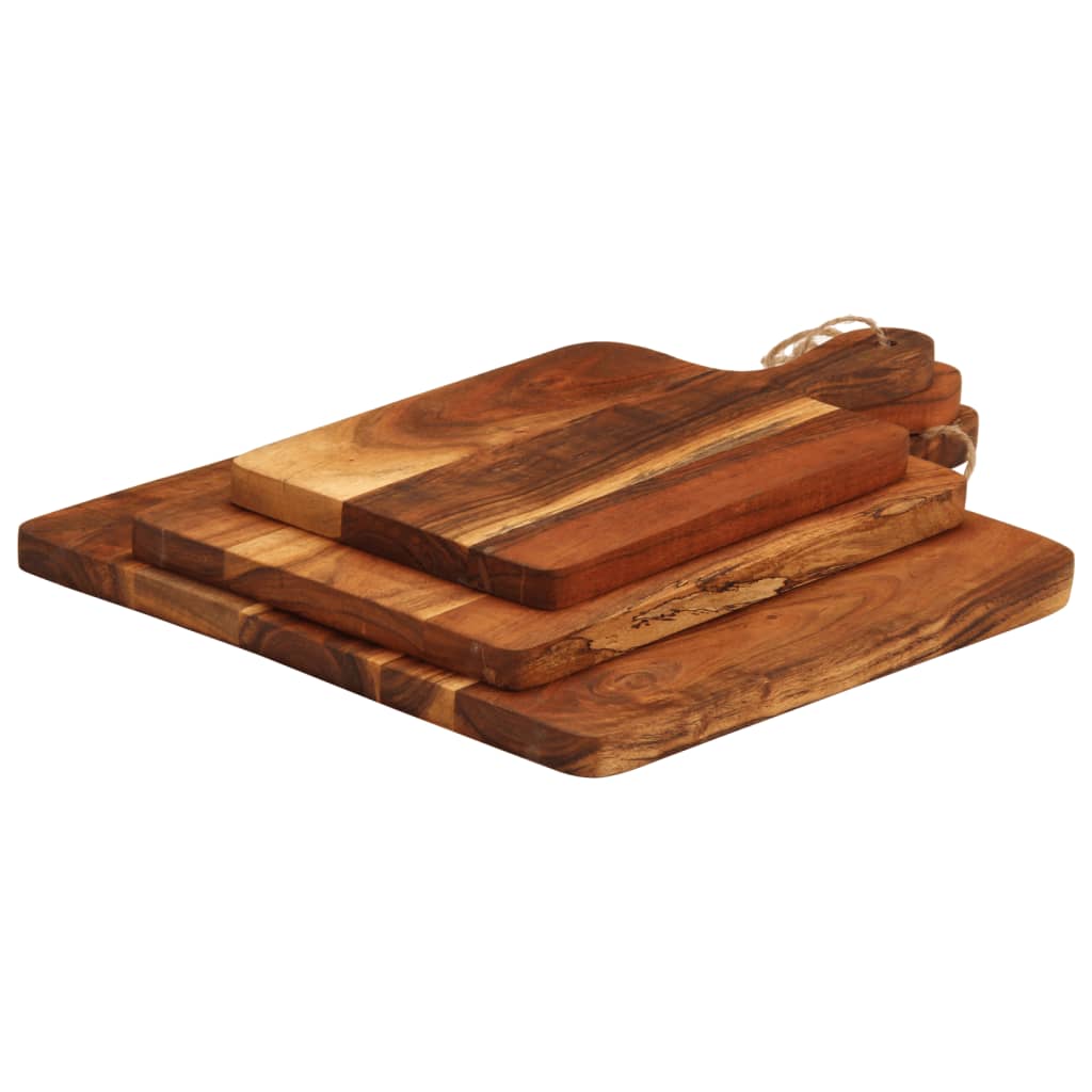 VidaXL Bloc à découper 3 pcs bois d'acacia massif