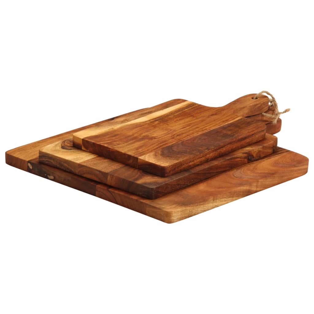 VidaXL Bloc à découper 3 pcs bois d'acacia massif