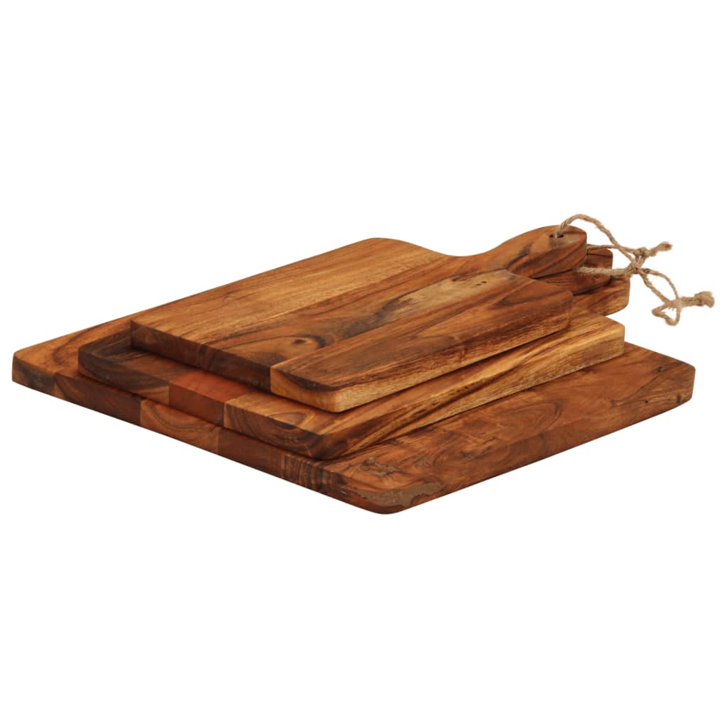 VidaXL Bloc à découper 3 pcs bois d'acacia massif
