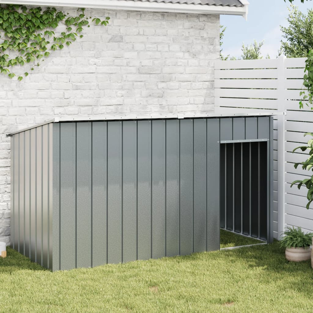 Vidaxxl niche avec toit 196x91x110 cm acier galvanisé anthracite