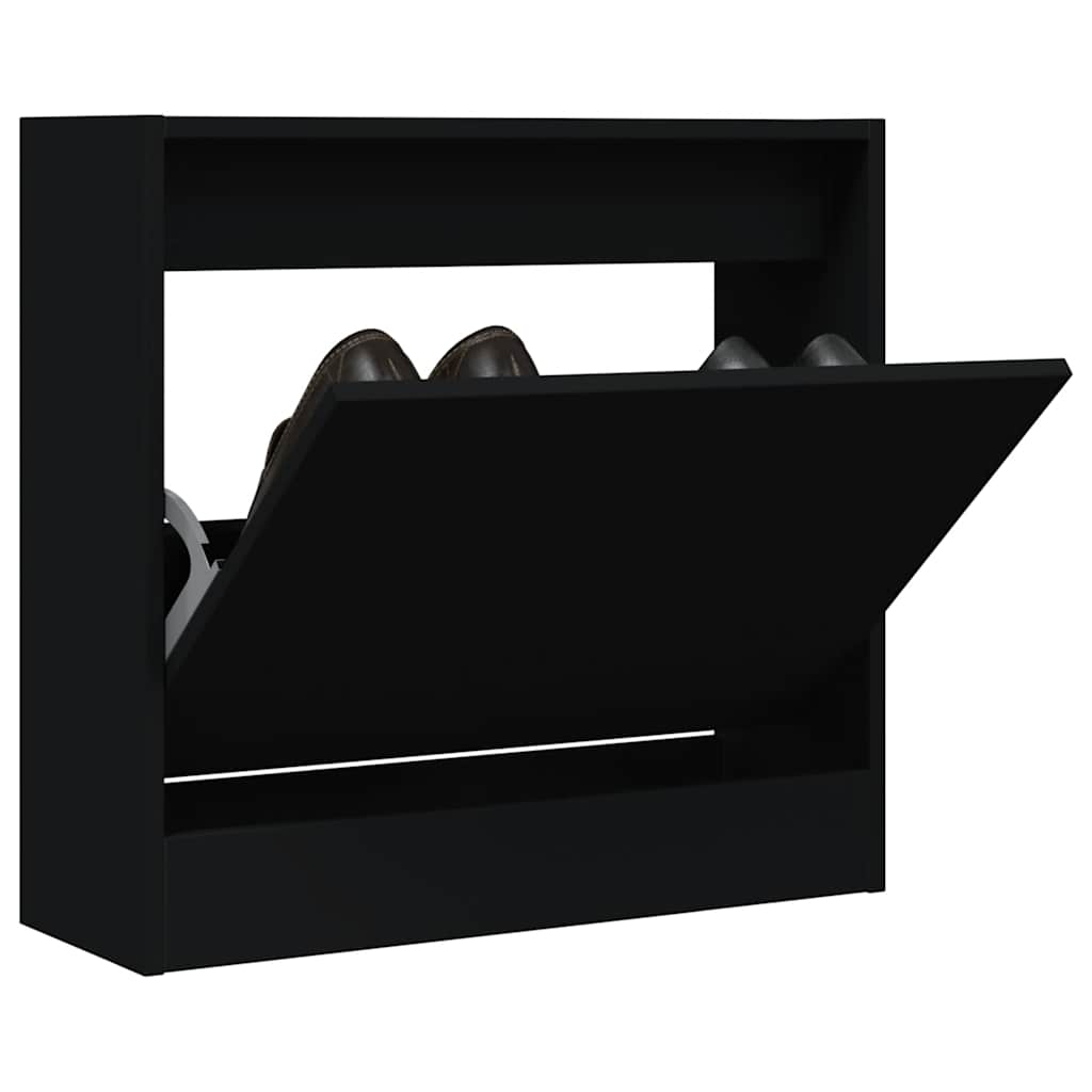 Vidaxx armoire à chaussures 60x21x57 cm bois fini noir