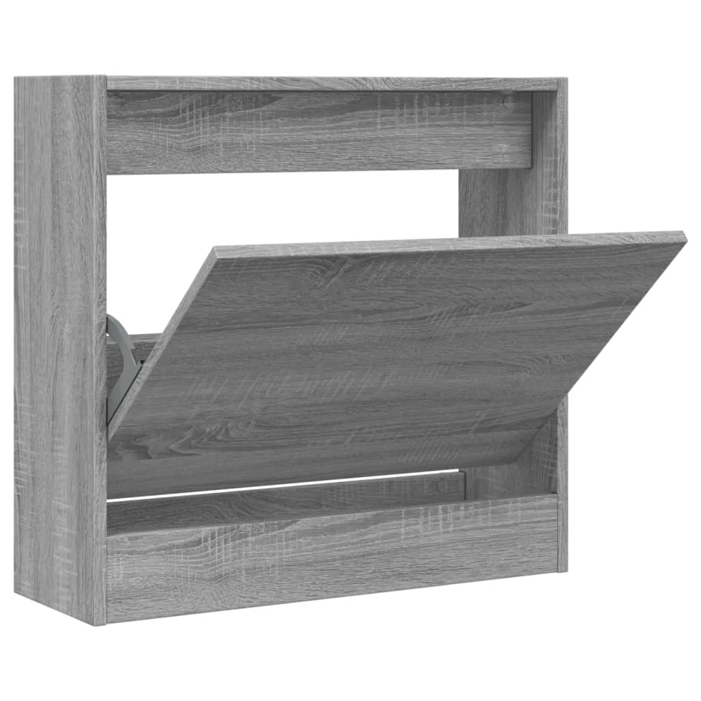 Vidaxx meuble à chaussures 60x21x57 cm bois d'ingénierie chêne sonoma gris