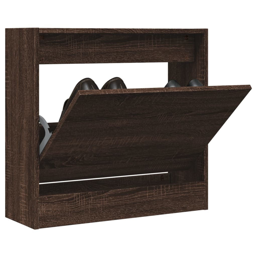 Vidaxx armoire à chaussures 60x21x57 cm bois fini couleur chêne marron