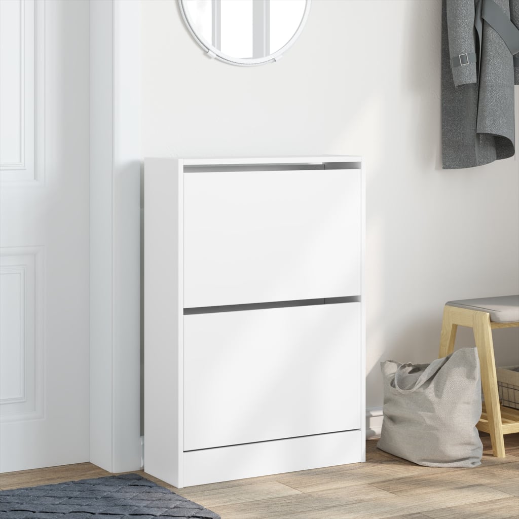 Vidaxx armoire à chaussures 60x21x87,5 cm bois d'ingénierie blanc