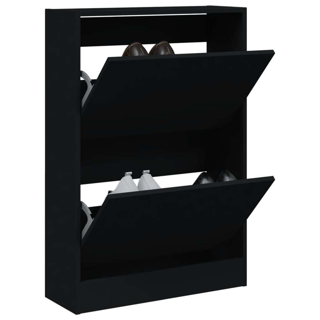 Vidaxx armoire à chaussures 60x21x87,5 cm bois fini noir
