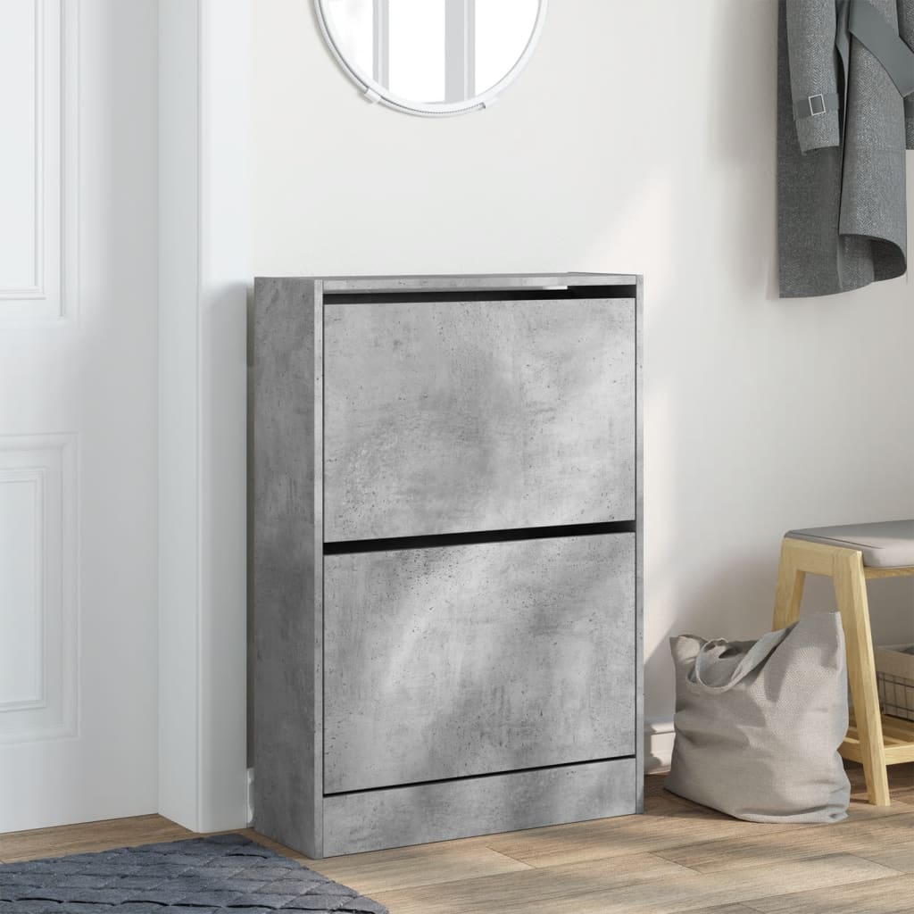 Vidaxx meuble à chaussures 60x21x87,5 cm bois d'ingénierie gris béton