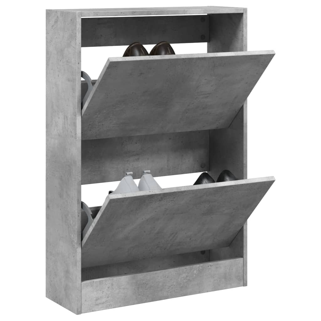 Vidaxx meuble à chaussures 60x21x87,5 cm bois d'ingénierie gris béton