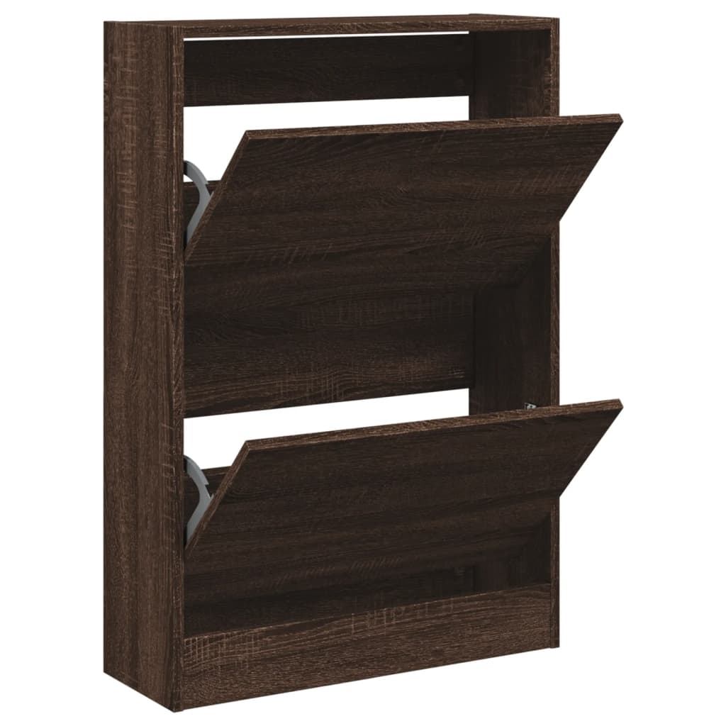 Vidaxx armoire à chaussures 60x21x87,5 cm bois fini couleur chêne marron