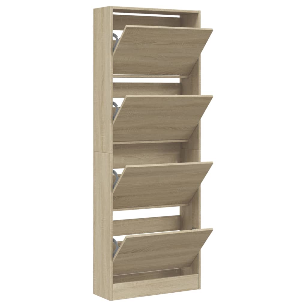 VidaXL Armoire à chaussures 60x21x163,5 cm bois d'ingénierie chêne sonoma