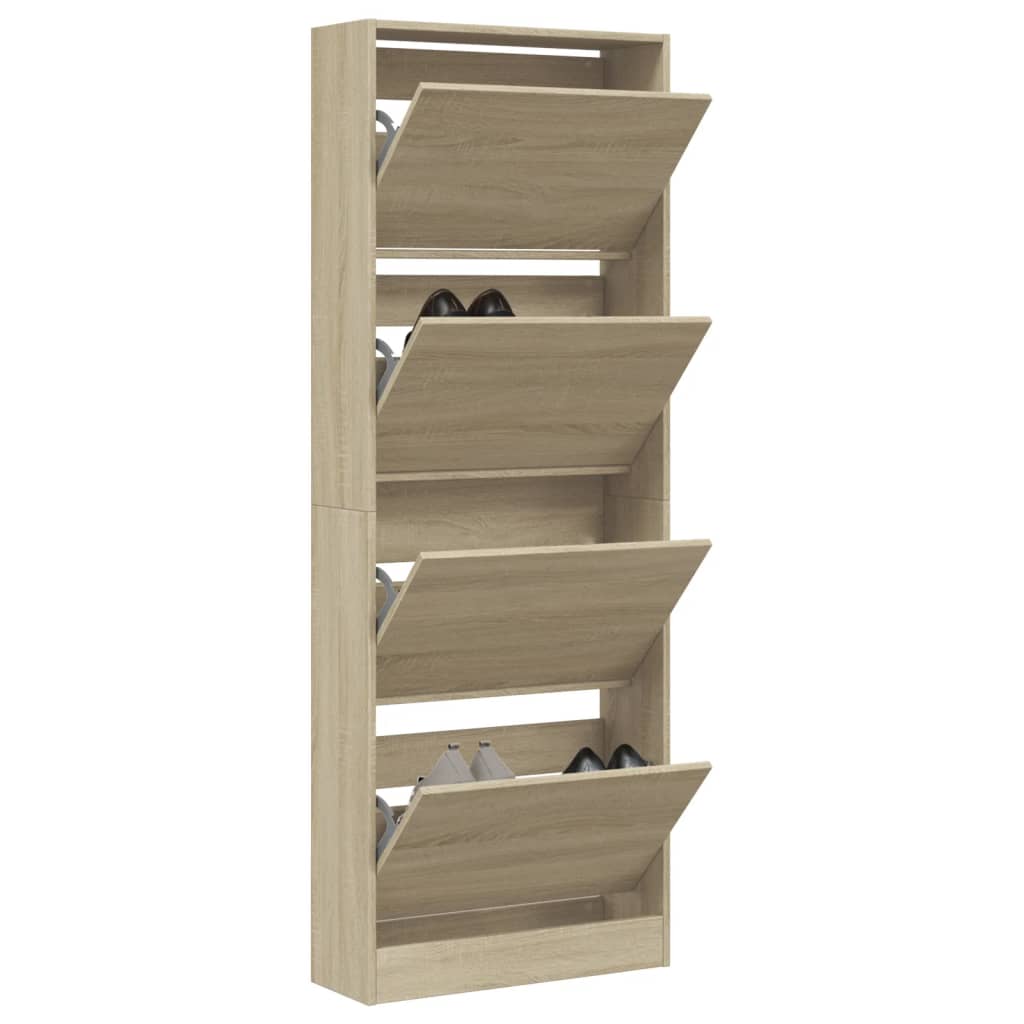 VidaXL Armoire à chaussures 60x21x163,5 cm bois d'ingénierie chêne sonoma