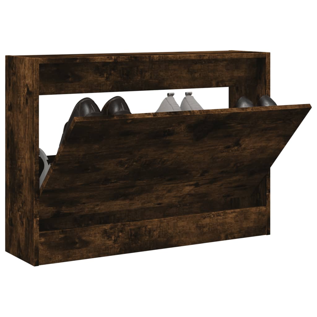 Vidaxx armoire à chaussures 80x21x57 cm bois traité, chêne fumé