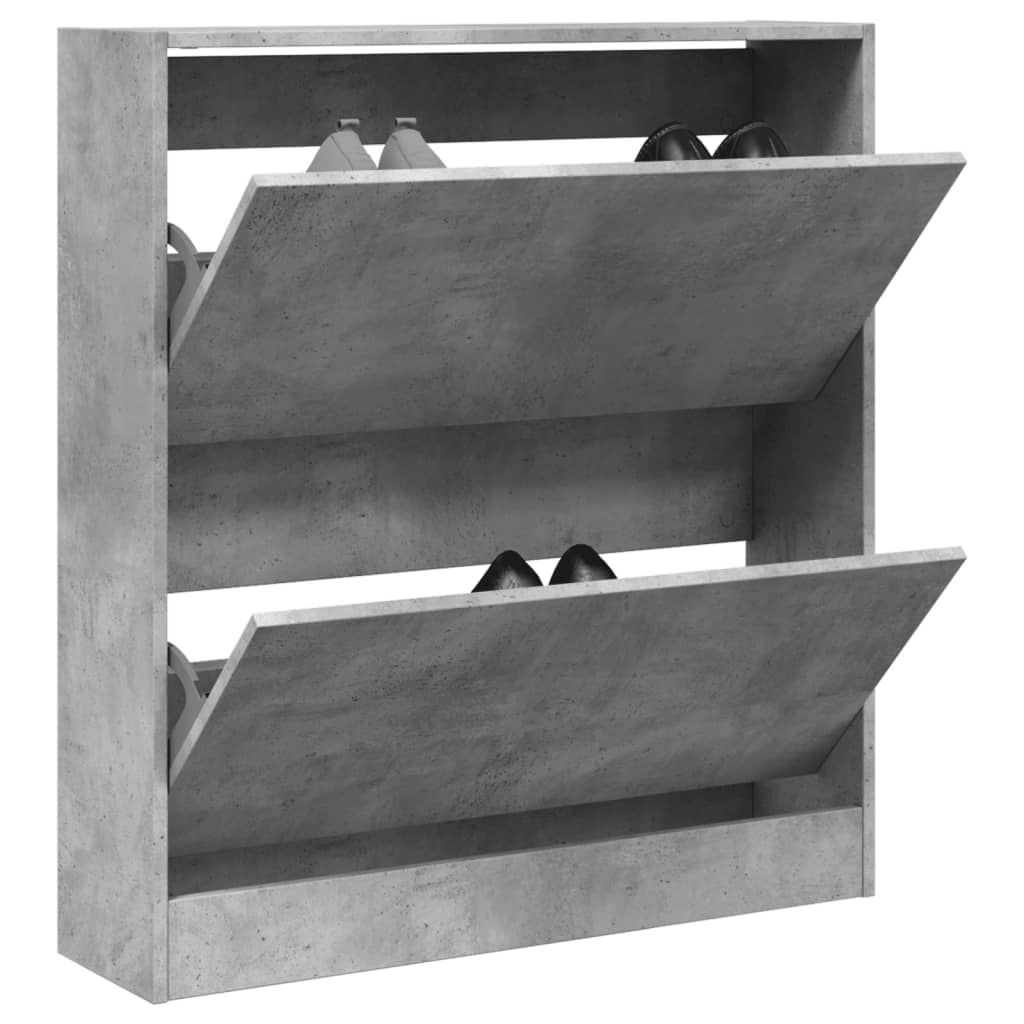 Vidaxx meuble à chaussures 80x21x87,5 cm bois d'ingénierie gris béton