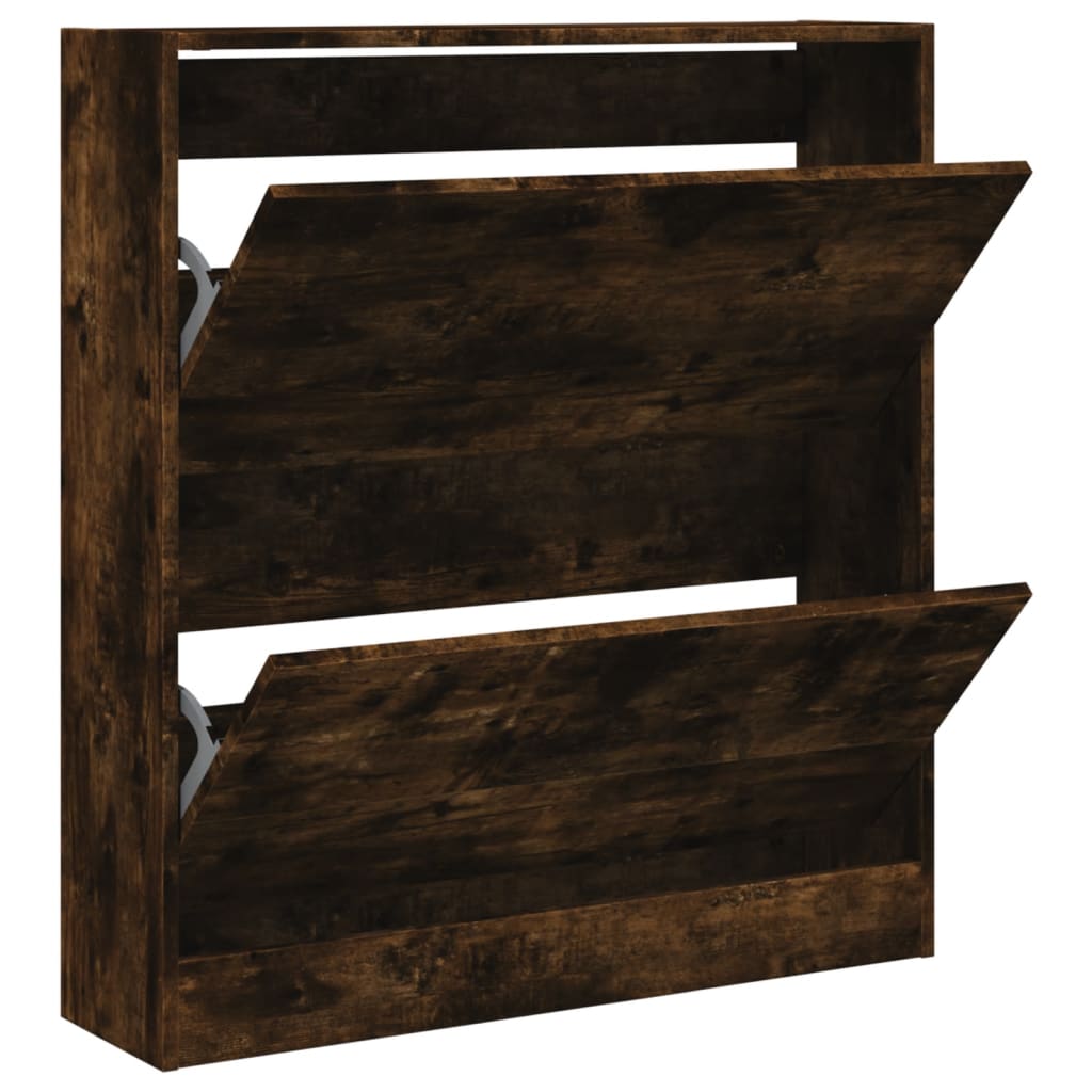 Vidaxx armoire à chaussures 80x21x87,5 cm bois traité, chêne fumé