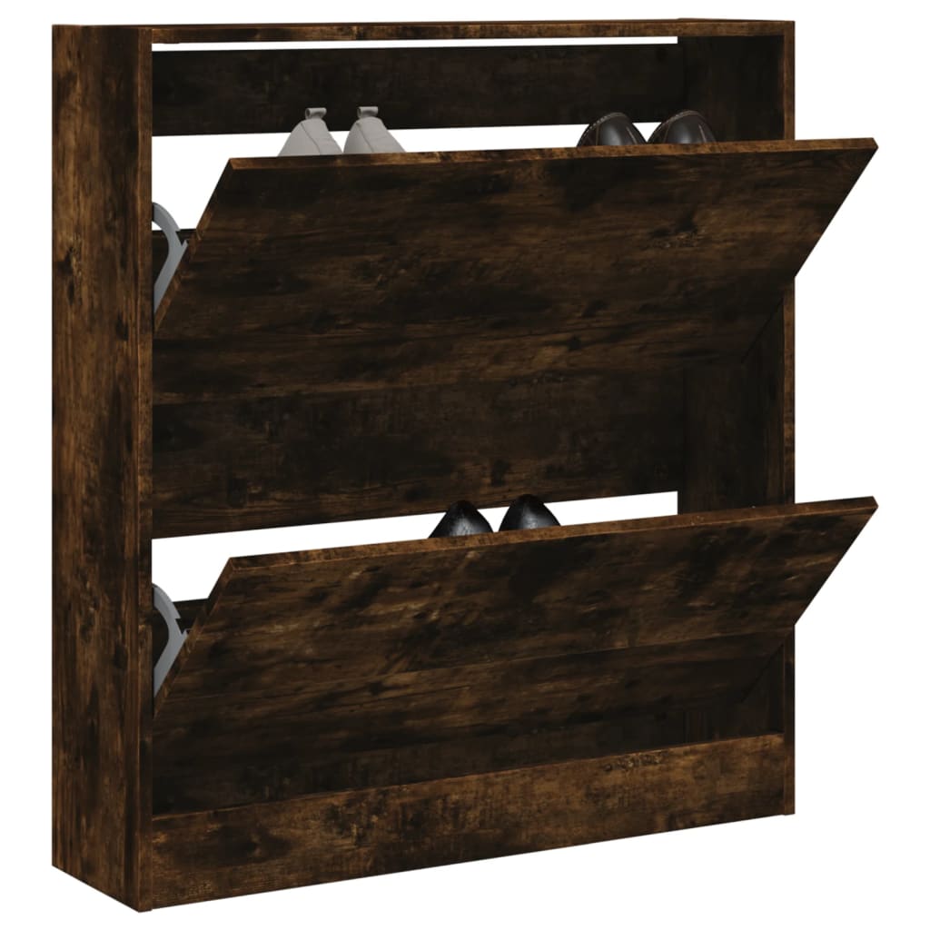 Vidaxx armoire à chaussures 80x21x87,5 cm bois traité, chêne fumé