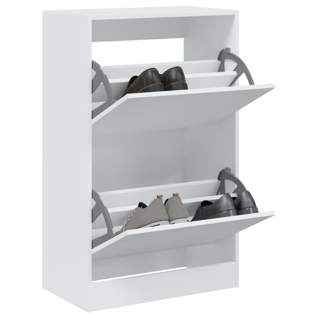 Vidaxx meuble à chaussures 60x34x96,5 cm bois d'ingénierie blanc