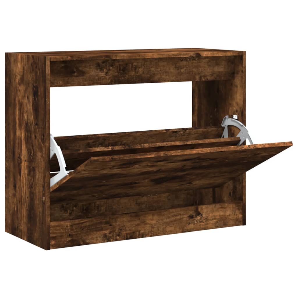 Vidaxx armoire à chaussures 80x34x63 cm bois traité, chêne fumé