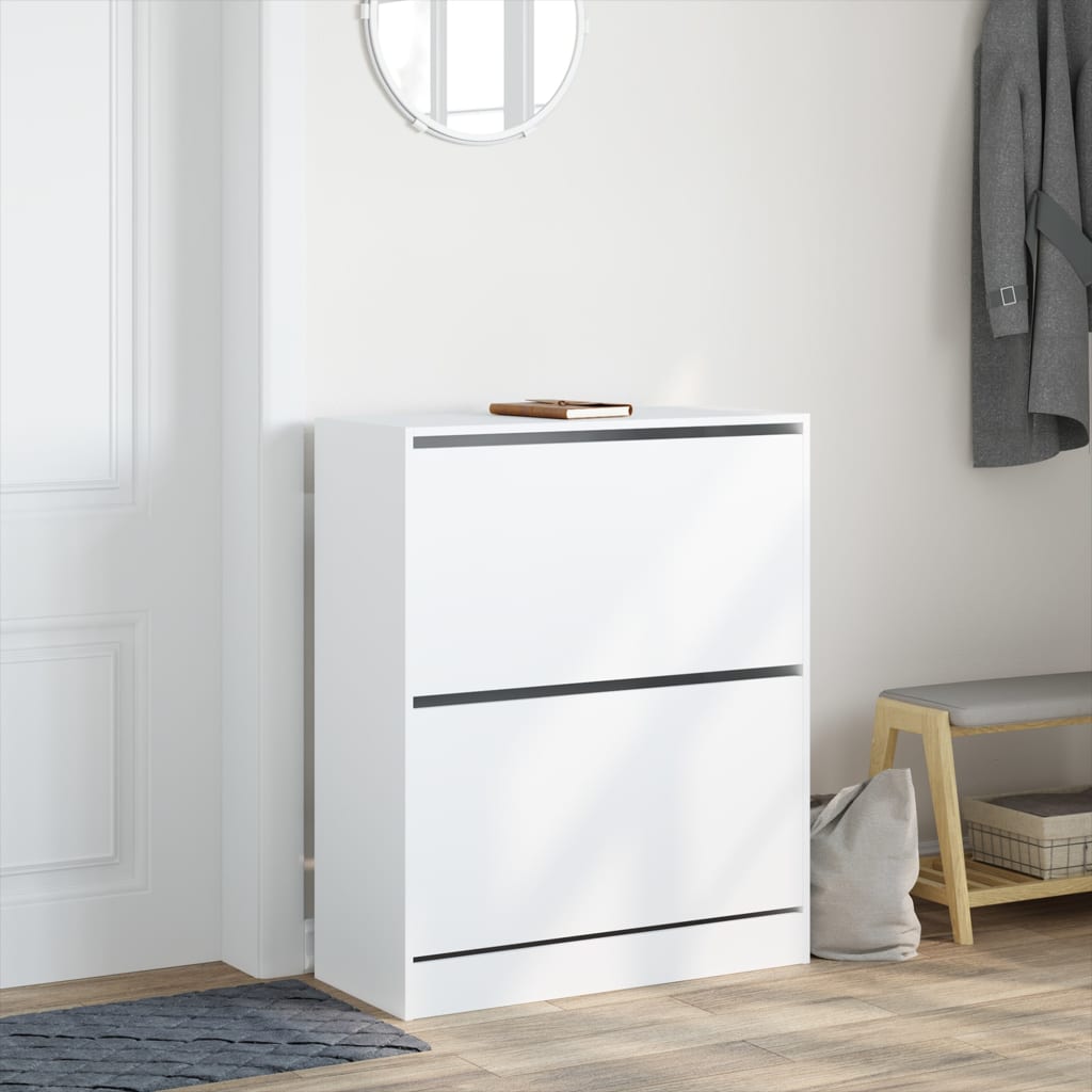 Vidaxx armoire à chaussures 80x34x96,5 cm bois d'ingénierie blanc