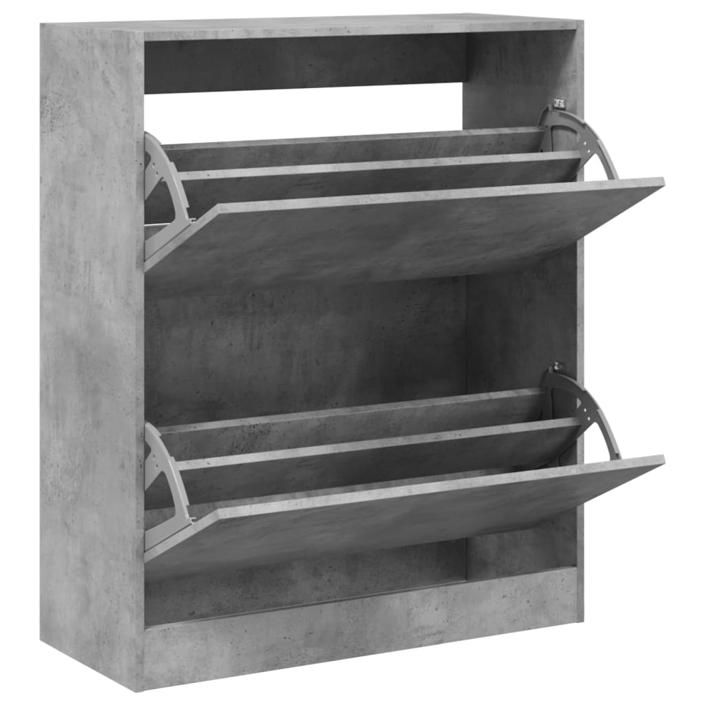 Vidaxx meuble à chaussures 80x34x96,5 cm dérivé du bois béton gris