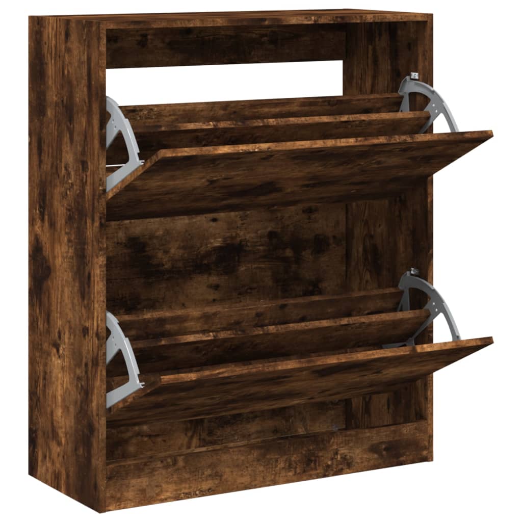 Vidaxx armoire à chaussures 80x34x96,5 cm bois traité, chêne fumé