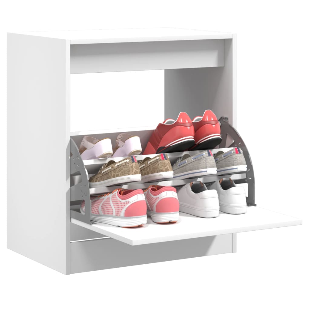 Vidaxx meuble à chaussures 60x42x69 cm bois d'ingénierie blanc