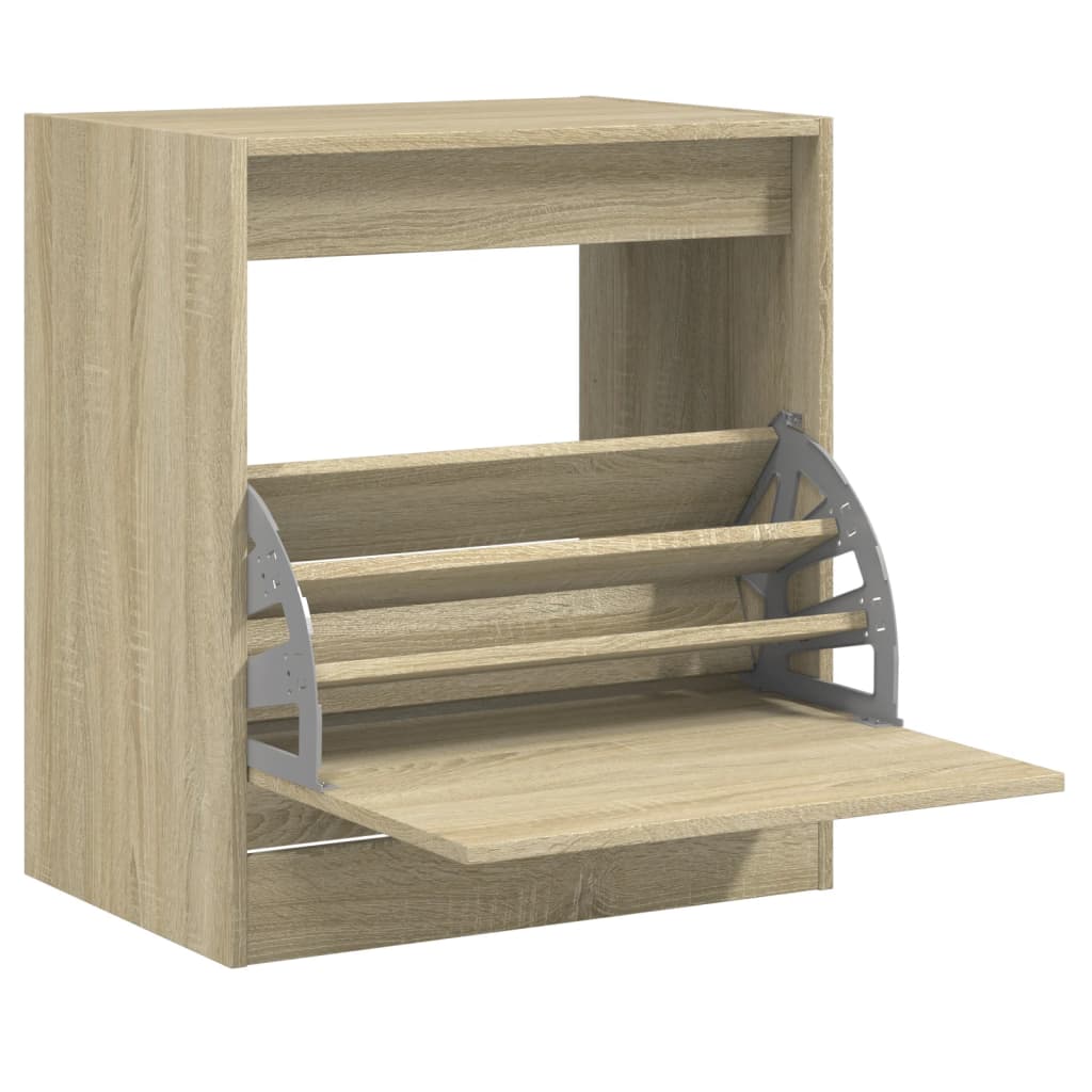VidaXL armoire à chaussures 60x42x69 cm bois d'ingénierie chêne sonoma