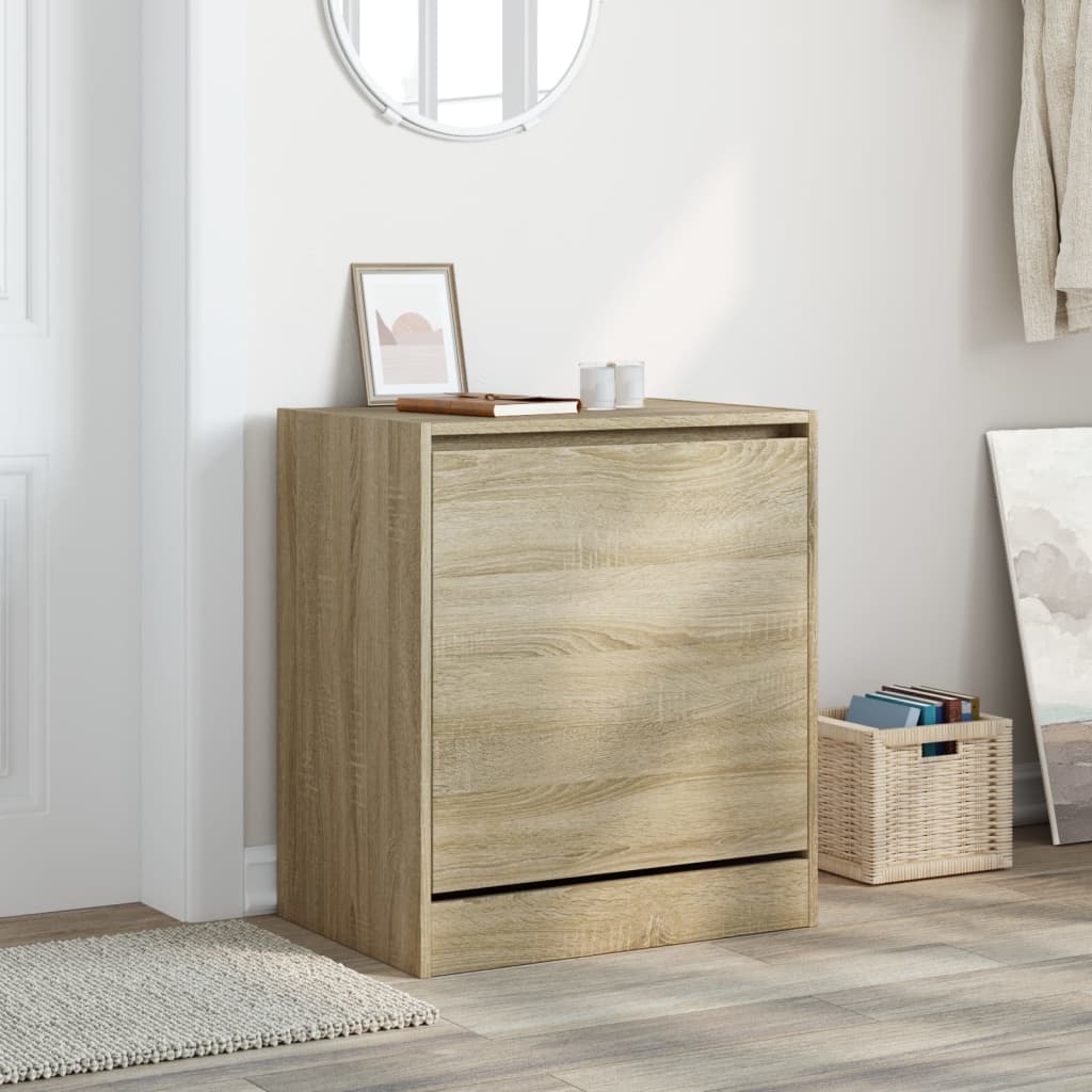 VidaXL armoire à chaussures 60x42x69 cm bois d'ingénierie chêne sonoma