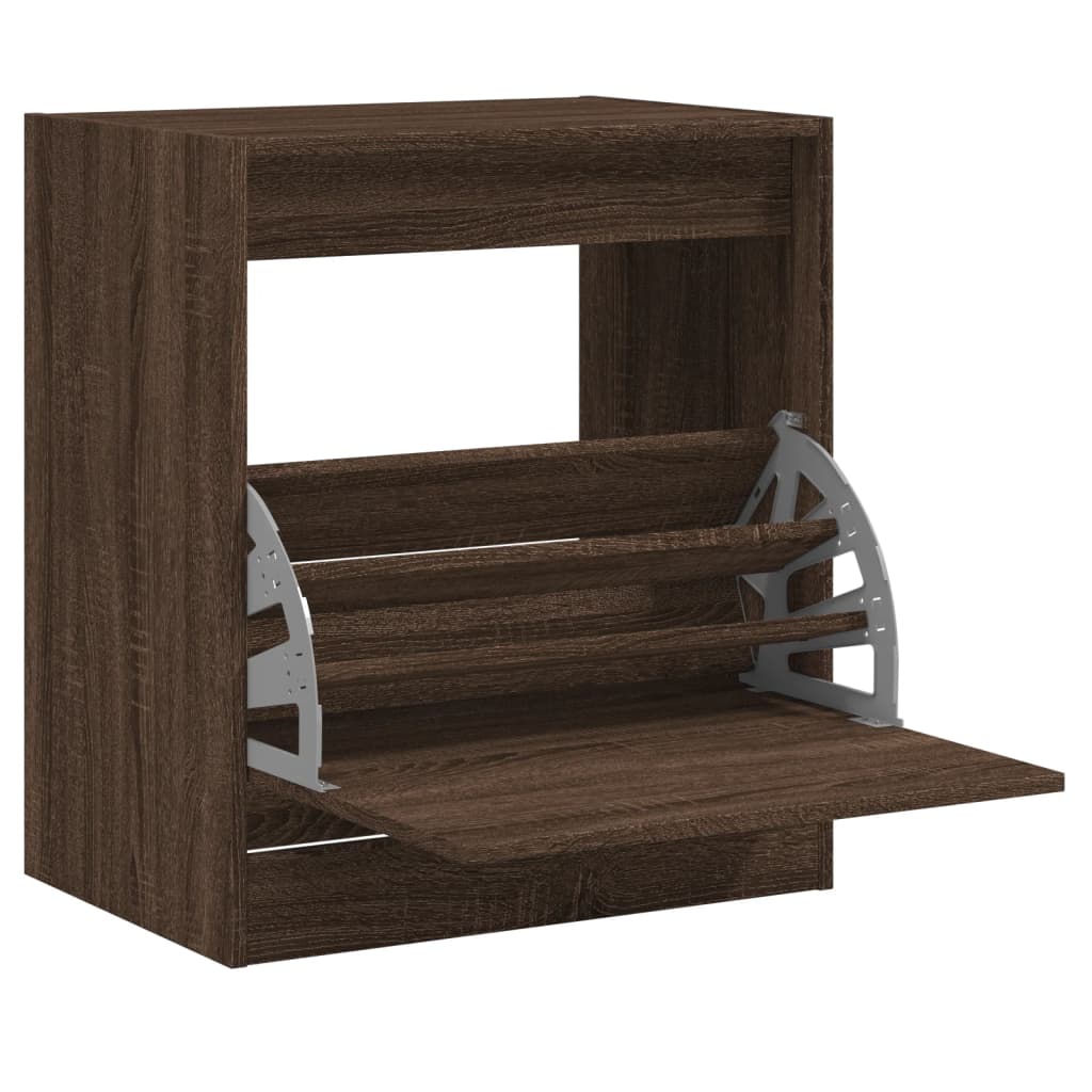 Vidaxx armoire à chaussures 60x42x69 cm bois fini couleur chêne marron