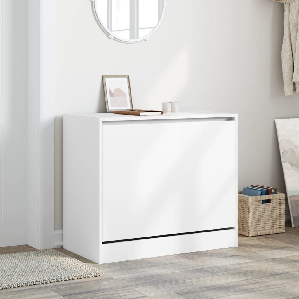 Vidaxx meuble à chaussures 80x42x69 cm bois d'ingénierie blanc