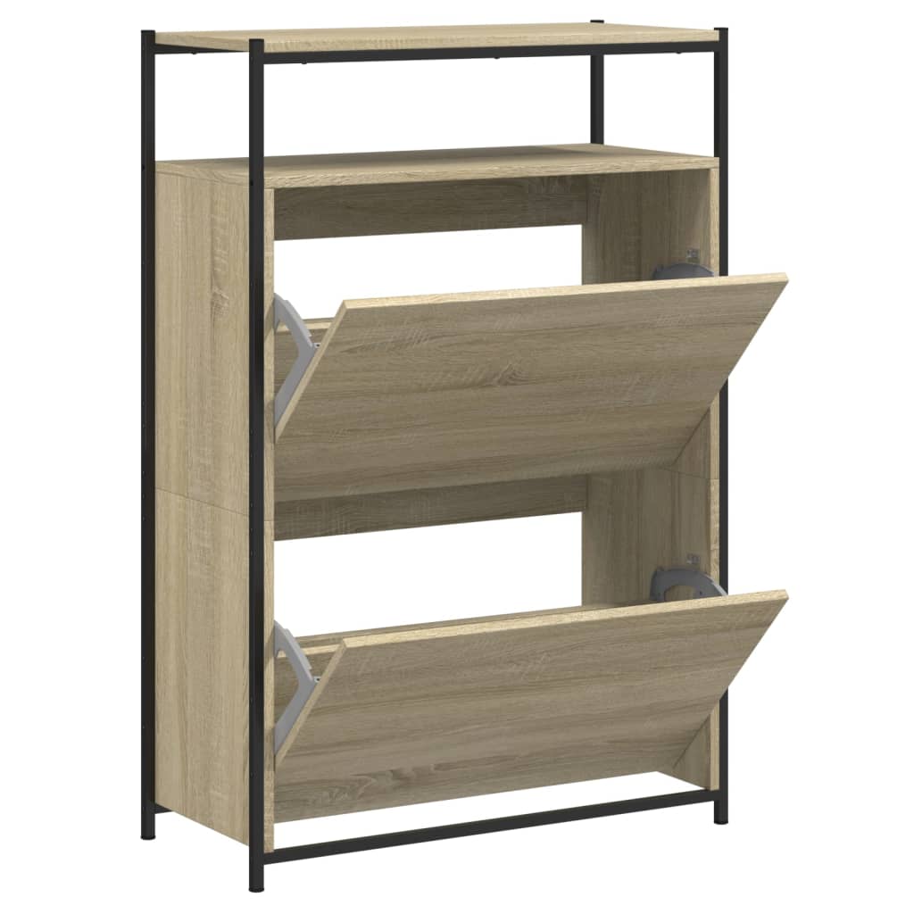 VidaXL Armoire à chaussures 75x34x112 cm bois d'ingénierie chêne sonoma