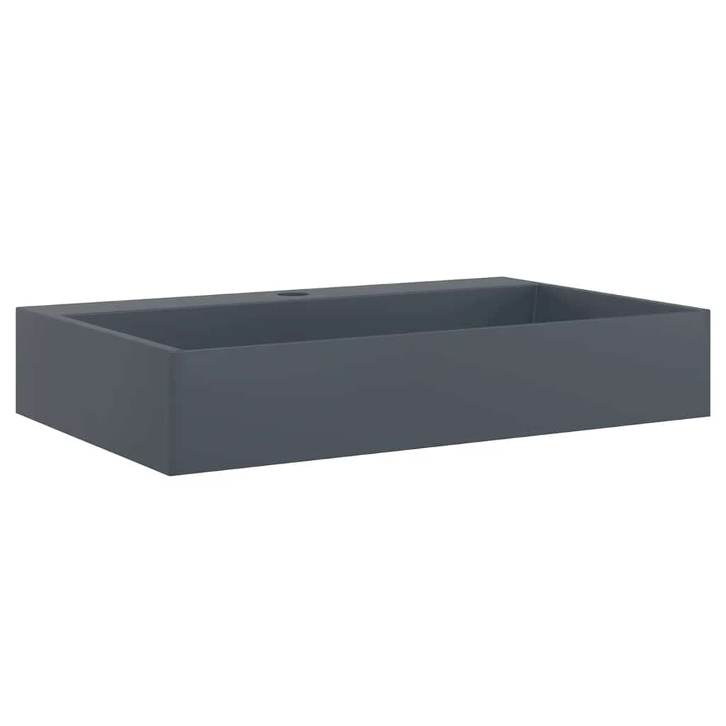 Vidaxx lavabo 60x38x11 cm fonte minérale marbre fonte anthracite