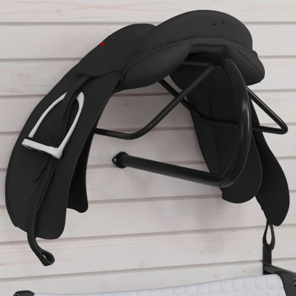 Vidaxx porte-selle mural en fer noir