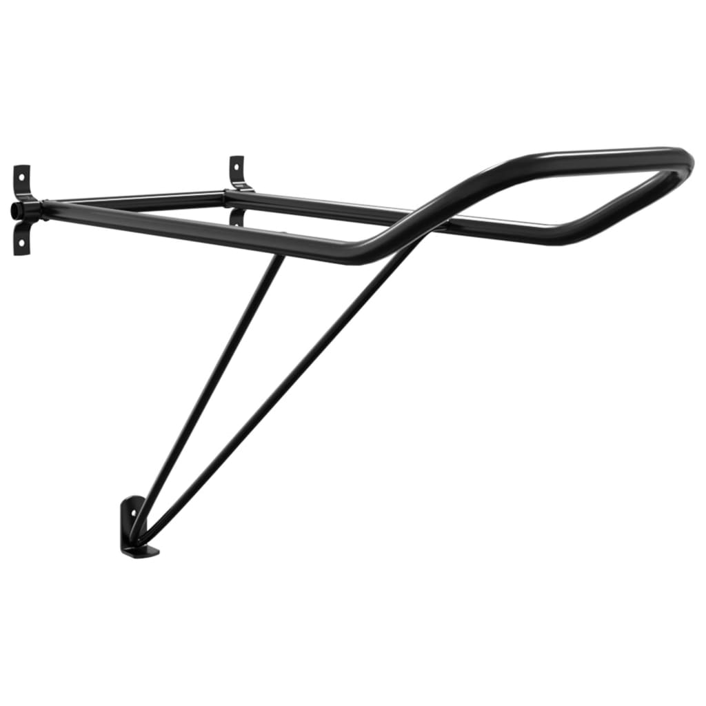 VidaXL Porte-selle pliable mural en fer noir