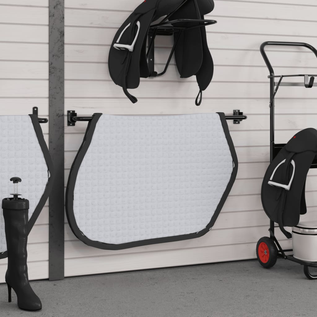 VidaXL porte-housse de selle fer noir