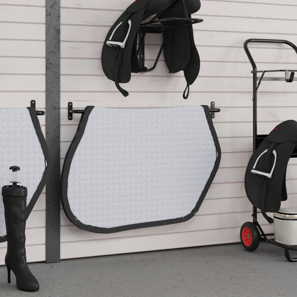 VidaXL Porte-tapis de selle fer noir