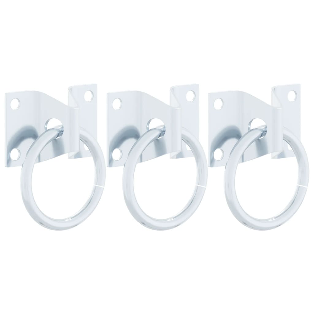 Vidaxxl anneaux pour assiettes 3 pcs acier couleur argent