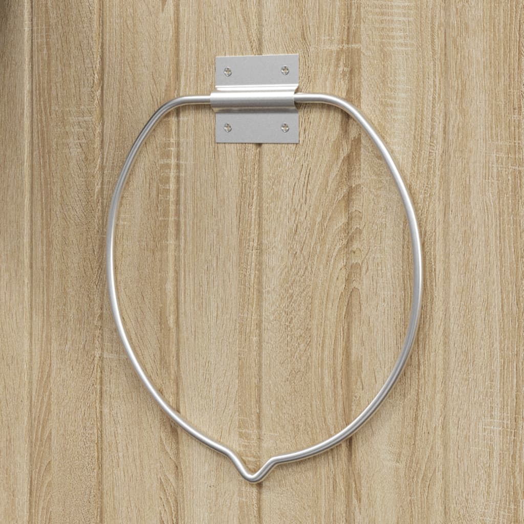 Vidaxx porte-seau mural en acier couleur argent