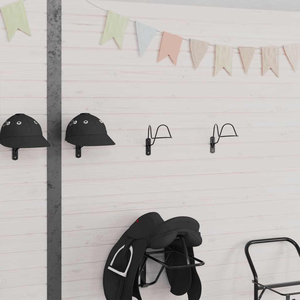 Vidaxx porte-casque pour montage mural équestre acier noir