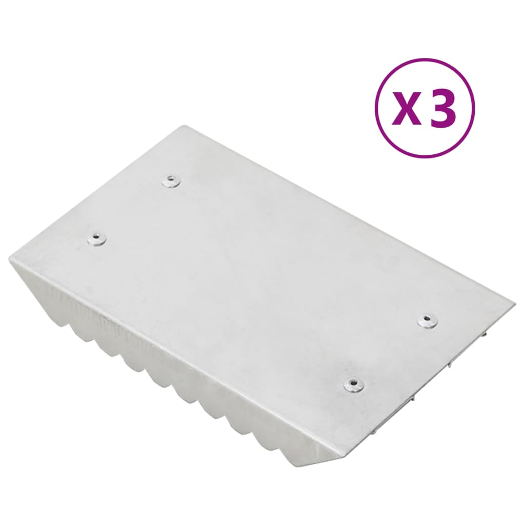 VidaXL étrilles 3 pcs aluminium couleur argent