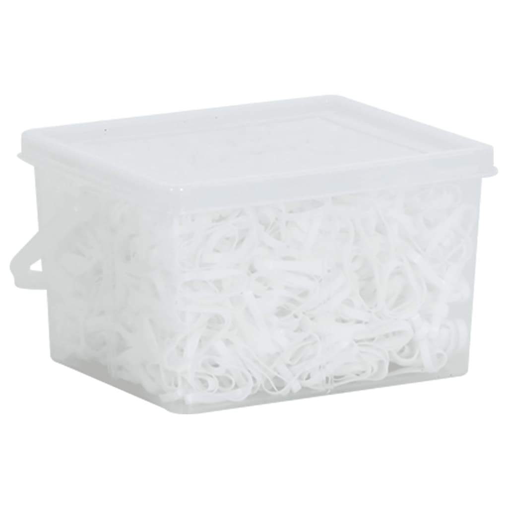 Vidaxl élastiques à cheveux cheval 2500 pcs silicone blanc