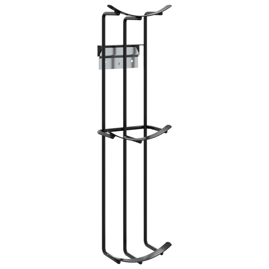 VidaXL support d'obstacle 2 pcs acier noir