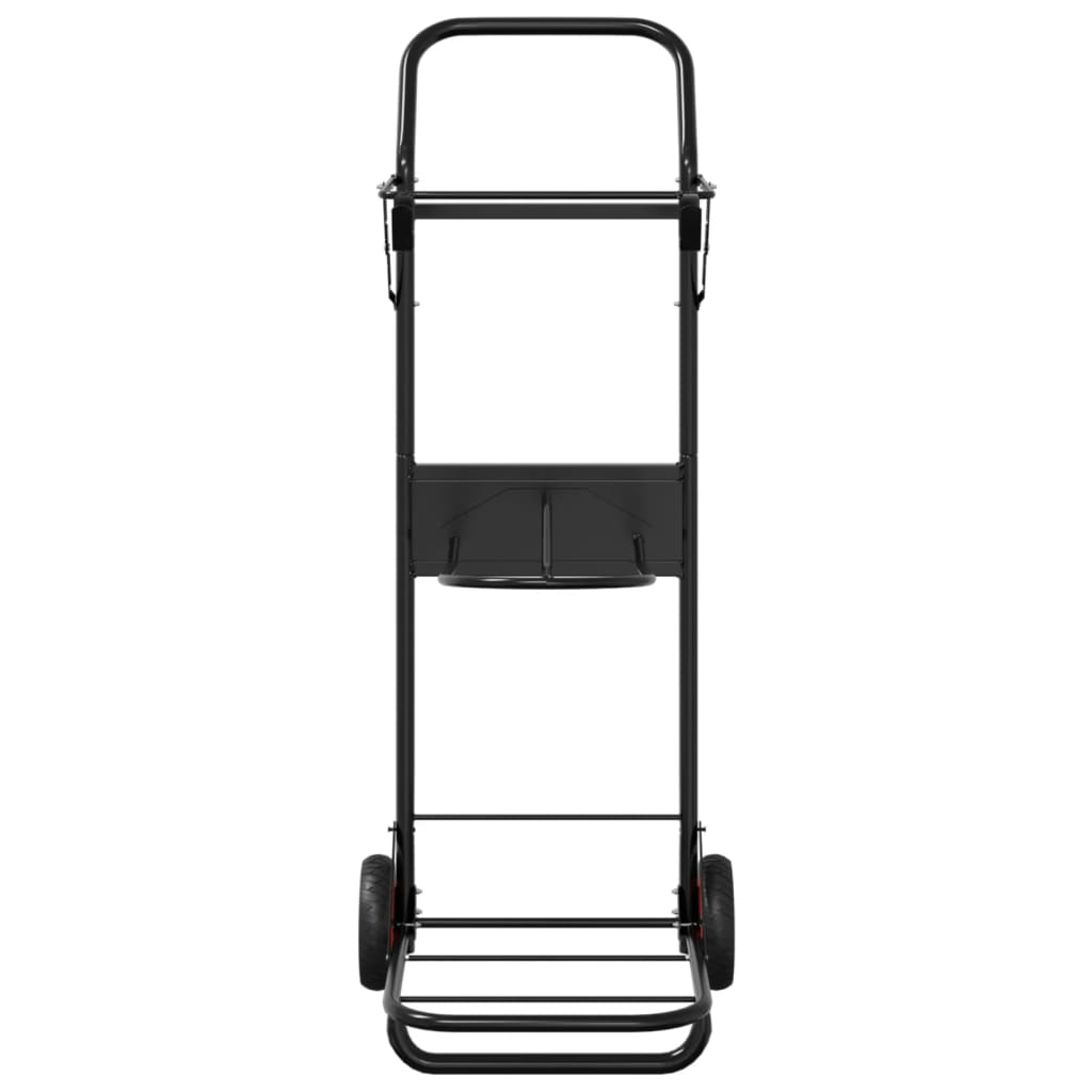 VidaXL Chariot de selle pliable acier noir