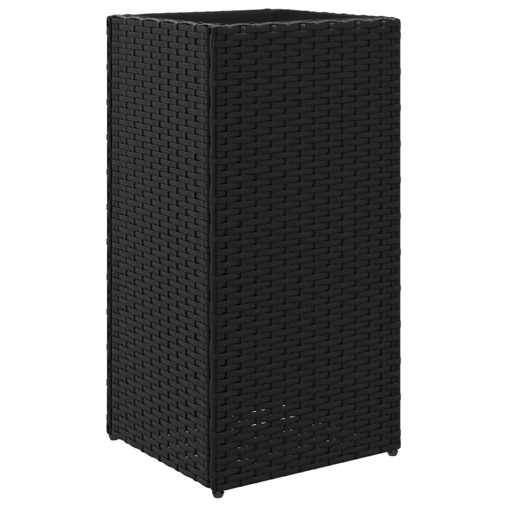 Vidaxx jardinière 30x30x60 cm poly rotin noir